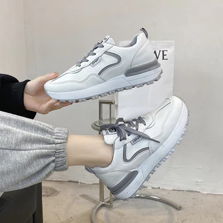 Sepatu Wanita Kasual Kulit Sintetis 5cm
