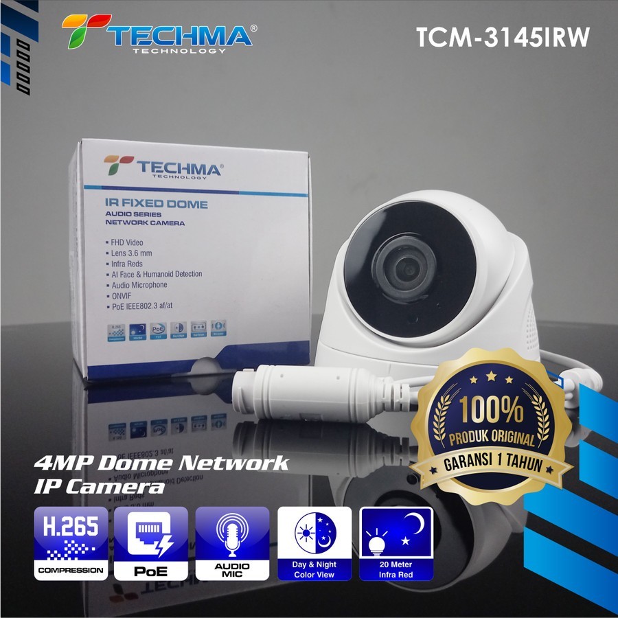Jual TECHMA INFRA RED IP CAMERA 4MP WITH AUDIO MIC | Shopee Indonesia