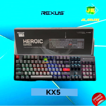 Jual Keyboard Gaming Mechanical full size REXUS HEROIC KX5 V.1/V.2 ...