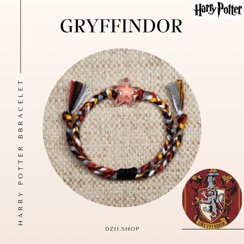 Harry Potter gelang bracelet benang Gryffindor Slytherin Ravenclaw  Hufflepuff