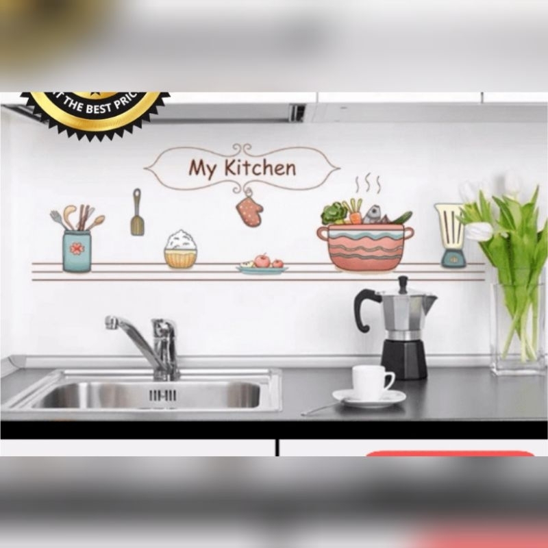 Jual PROMO 11 PAKET WALLPAPER STIKER DAPUR 2 ROLL | Shopee Indonesia