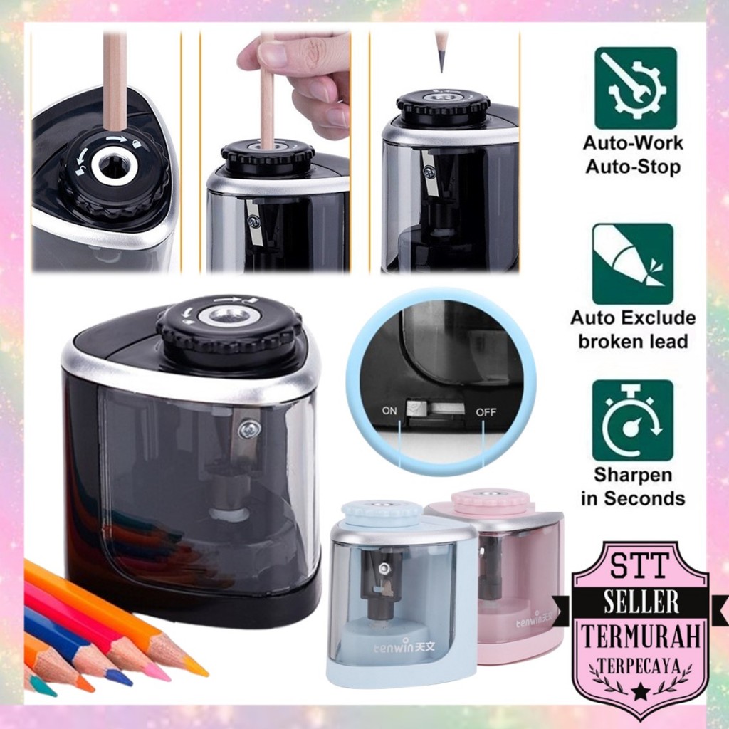 Jual STT Rautan Pensil Listrik Otomatis Manual Baterai Rautan Pensil ...