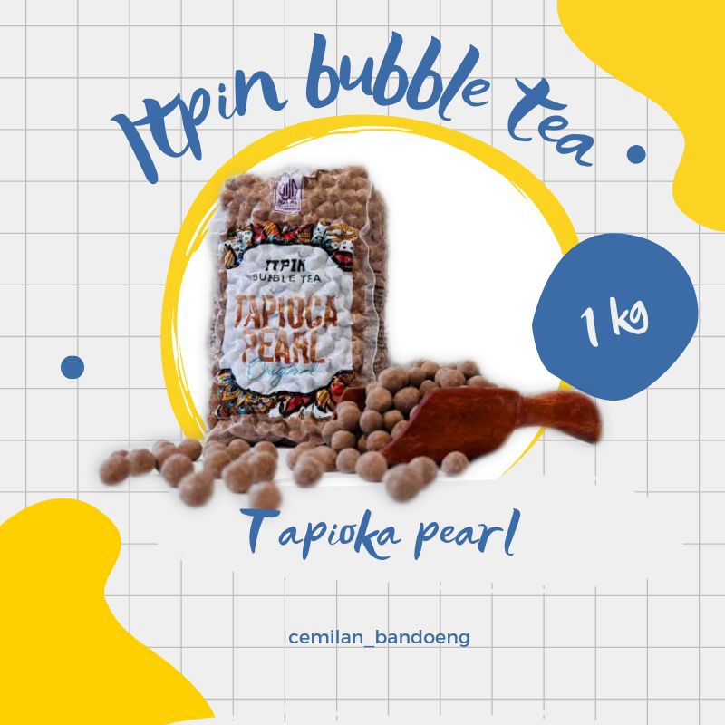 Jual ITPIN BUBBLE TEA / TAPIOKA PEARL KEMASAN 1KG | Shopee Indonesia