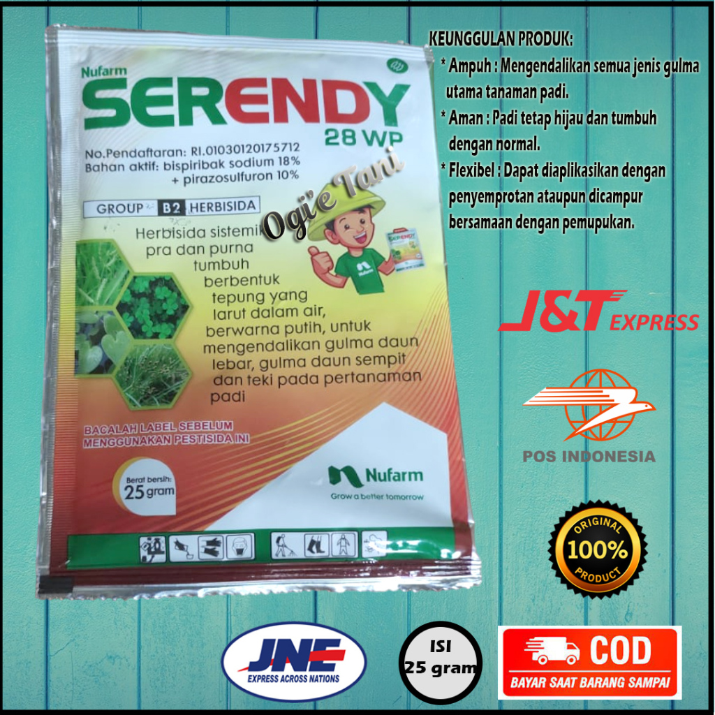 Jual Herbisida Serendy 28 WP, Sistemik Pra dan Purna Tumbuh, Isi 25 ...