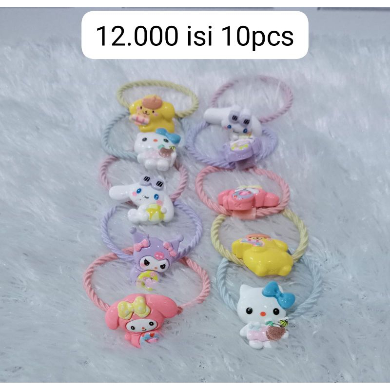 Jual IKAT RAMBUT MINI HK SANRIO ( 10pcs ) | Shopee Indonesia