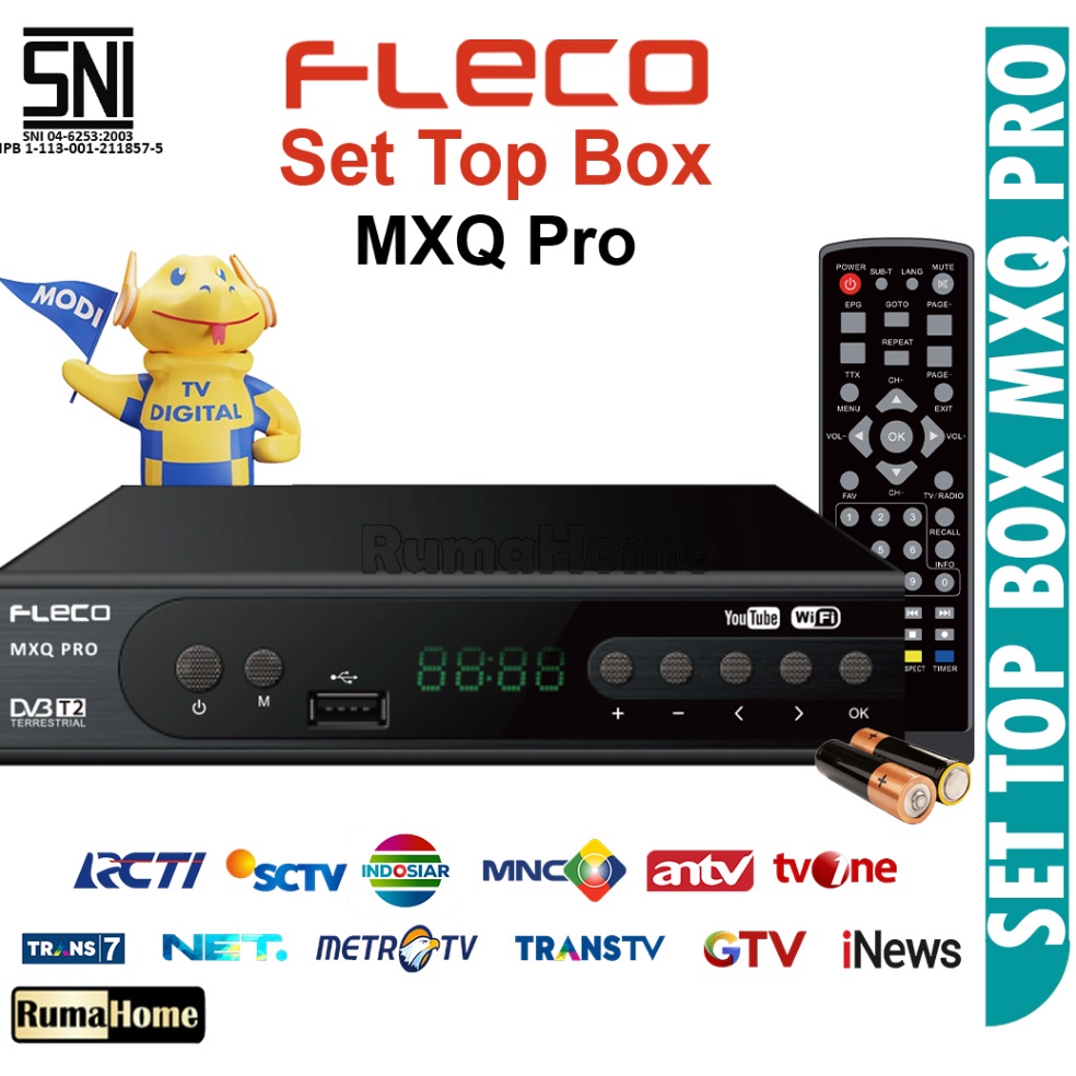Jual KODE F5U8 Set Top Box TV Digital SNI STB Fleco MXQ PRO Full HD 18p ...