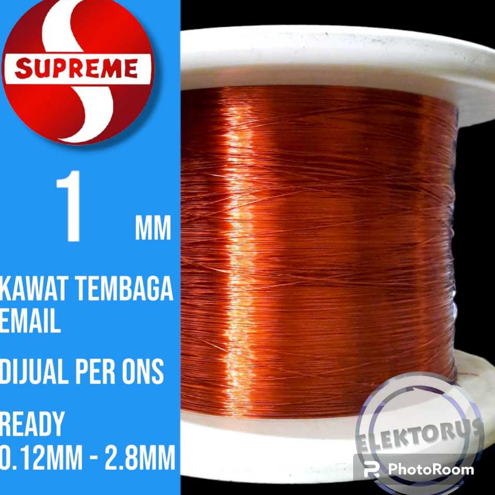 Jual KODE R1F Kawat Tembaga Email 1mm SUPREME Per ONS 1 mm 1mm 1 mm ...