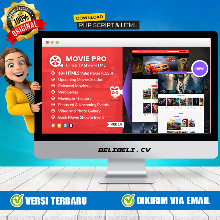 Jual HTML template - Movie Pro - TV Show and Production House | Shopee ...