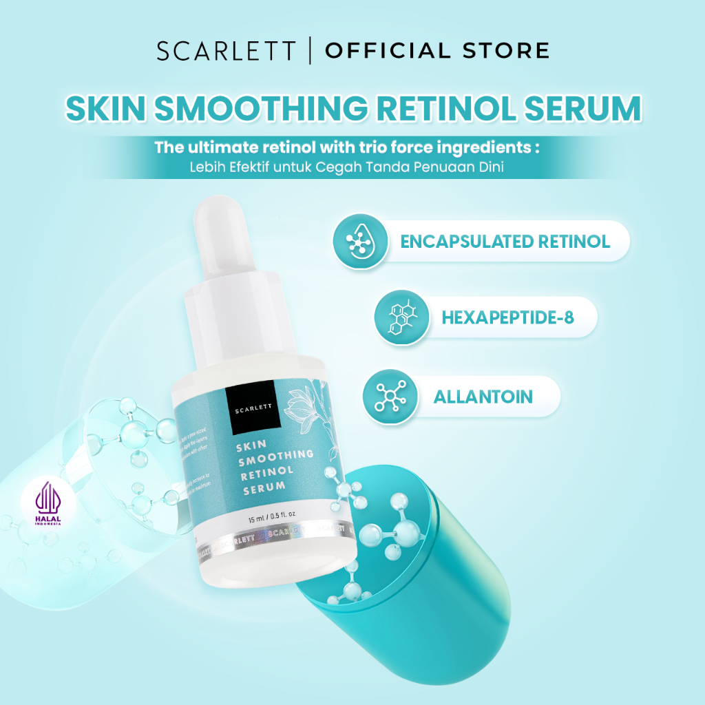 Jual Scarlett Whitening Skin Smoothing Retinol Serum 15ml Shopee Indonesia