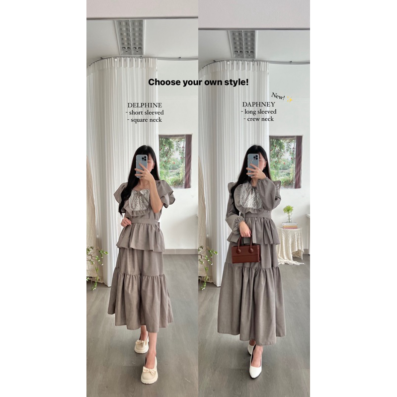 Jual KANON - Delphine and Daphney Dress - Dress vintage coquette maxi ...