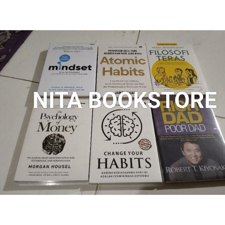 Jual Paket 6 Buku Motivasi Atomic Habits The Psychology Of Money