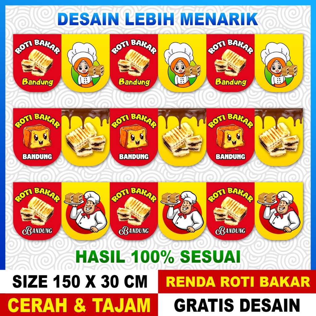 Jual SPANDUK BANER RENDA KULINER ROTI BAKAR | Shopee Indonesia