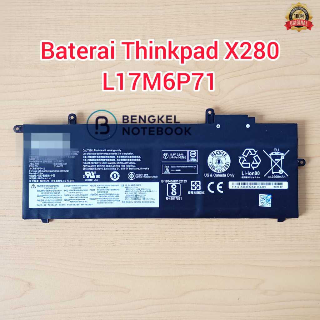 Batería Para Lenovo ThinkPad X280/A285 - 48Wh, Compatible Con Múltiples Modelos Y Piezas