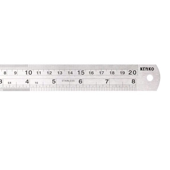 Jual Penggaris Kenko Stainless Steel Ruler 20cm Mistar Besi Kenko 20cm