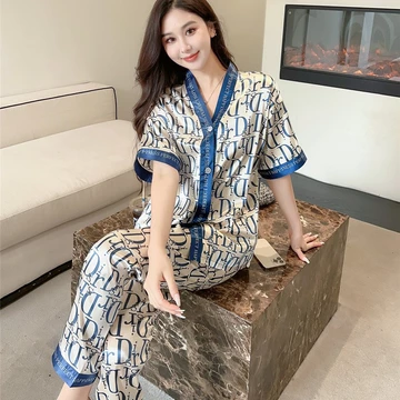 Baju Tidur Piyama Pajamas Wanita Dewasa Celana Panjang Baju Tidur Satin Premium Piyama Satin