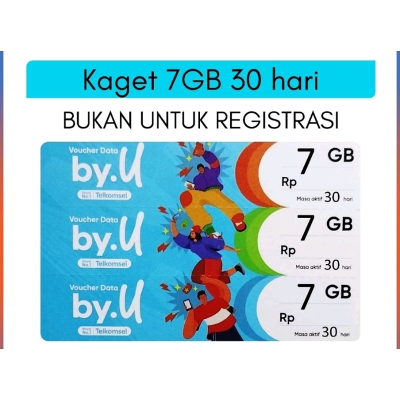 Jual Voucher BYU 7/30,GB, 2/3GB, 2,5/5GB, 5/7GB | Shopee Indonesia