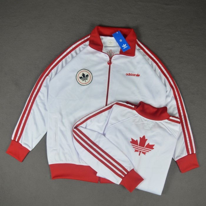 Jaket Tracktop Adidas Canada FULL BORDIR Premium Quality Jaket Adidas Tractop Casual Pria Outdoor Running Sport Terbaru 2024