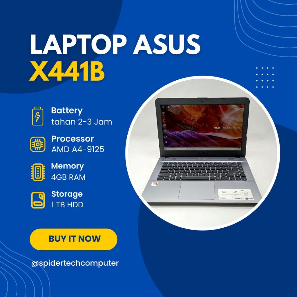 Jual LAPTOP ASUS X441B AMD A4-9125 Radeon R3 | Shopee Indonesia