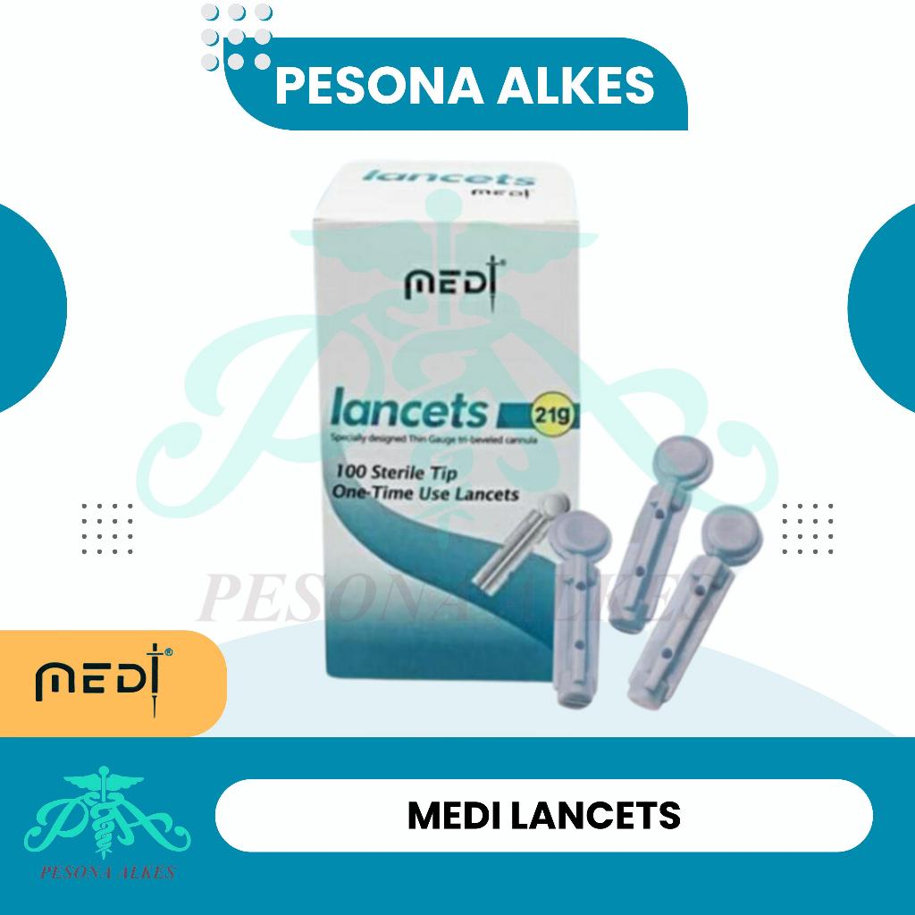 Jual MEDT Lancet 21G - Medilancet/MEDI Lancets Jarum Bekam isi 100 ...