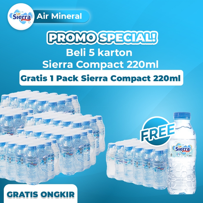 Jual Sierra Compact 220ml (5 Pack Gratis 1 Pack Sierra Compact 220ml ...