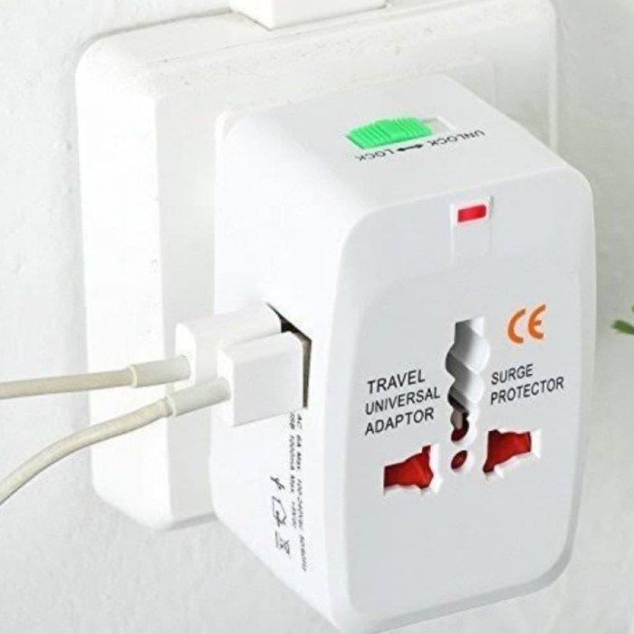 Jual Universal Travel Adaptor USB Port / Adapter / Colokan Luar Negeri ...