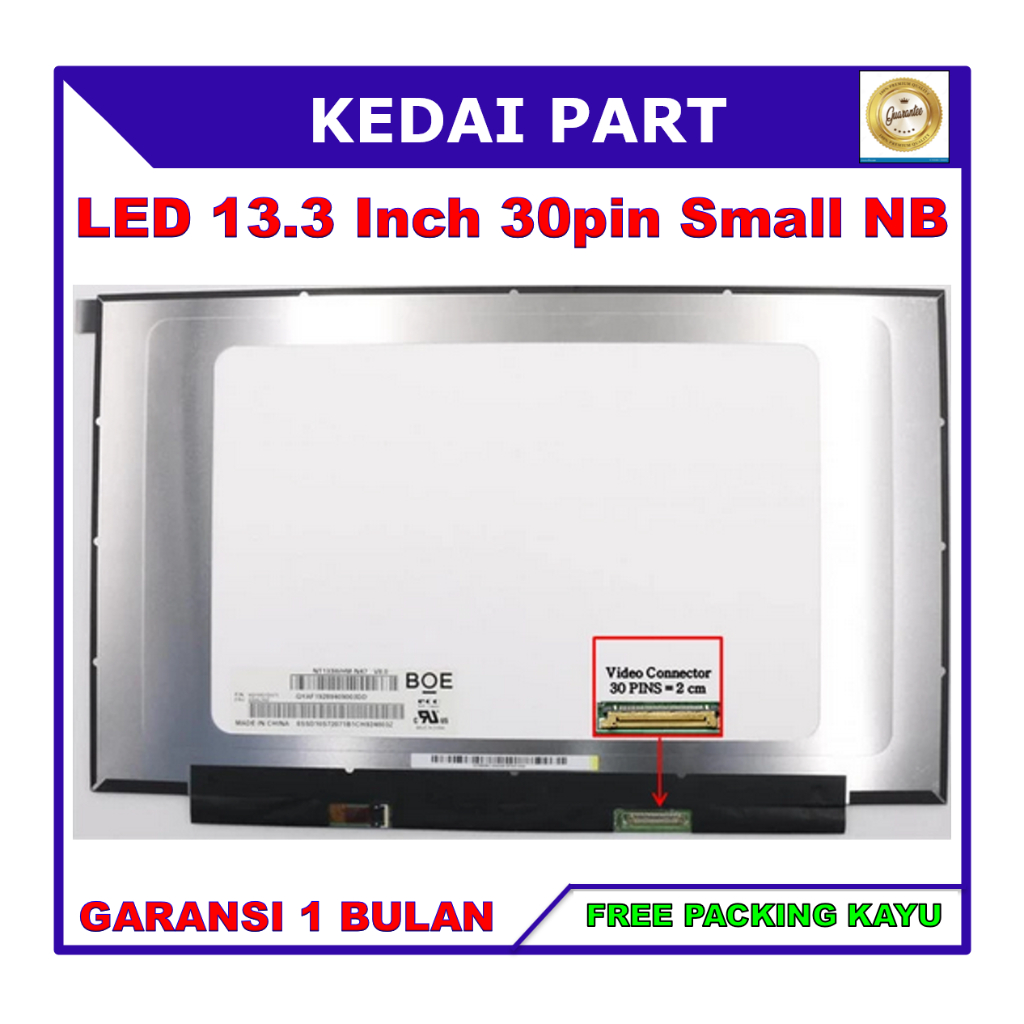 Jual LCD LED Samsung 13.3 13 Inch 30 pin 30pin Small Narrow HD No ...