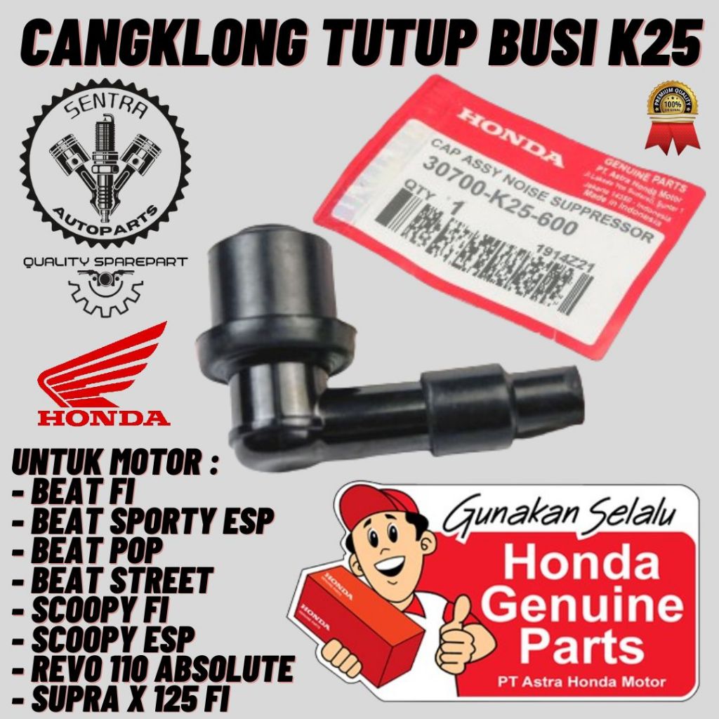 Jual Original AHM Cangklong Tutup Busi Honda Beat POP FI Street Scoopy ...