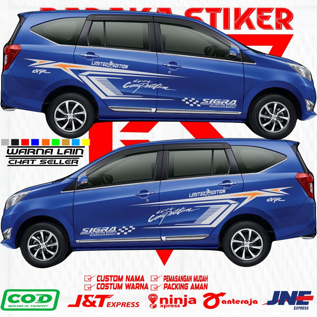 Jual Stiker Mobil Terbaru Cutting Stiker Mobil Sigra Stiker Sticker