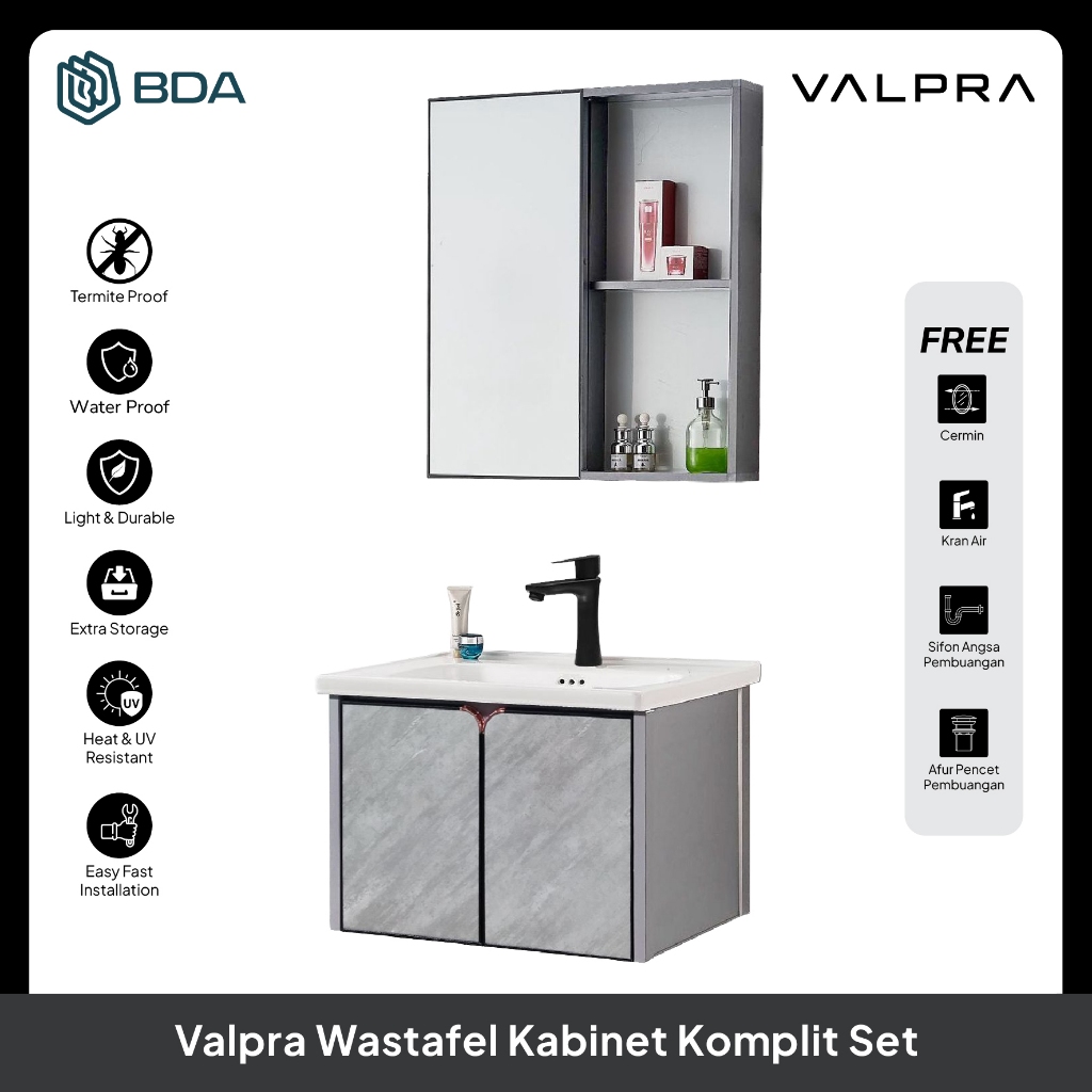 Jual Valpra Wastafel Kabinet Set Minimalis Washtafel Cabinet V