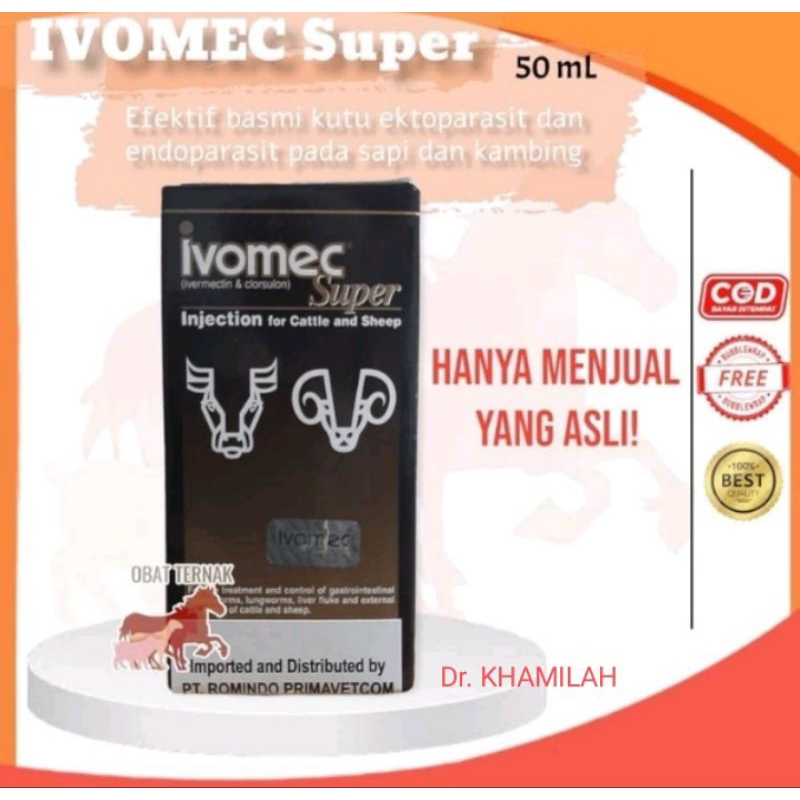 Jual IVOMEC SUPER ASLI 50 ML EFEKTIF PEMBASMI KUTU HEWAN | Shopee Indonesia