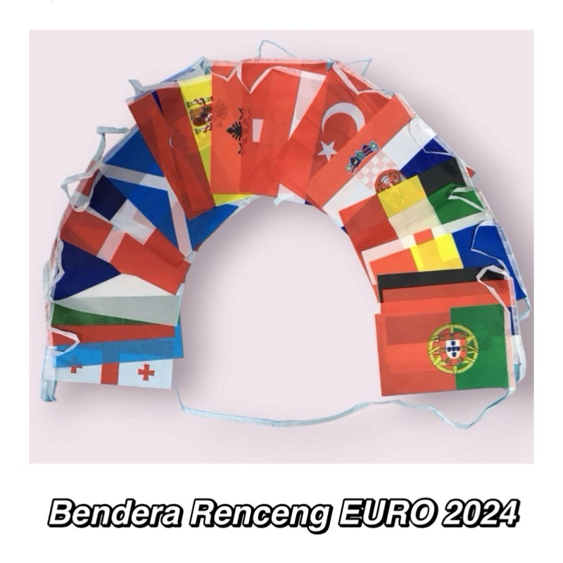 Jual Bendera Dekorasi Piala Eropa Euro Piala Dunia Bendera Renceng Dekorasi