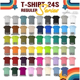 Kaos Polos Cotton Combed 24s Lengan Pendek Baju Distro Dewasa Unisex Pria Wanita