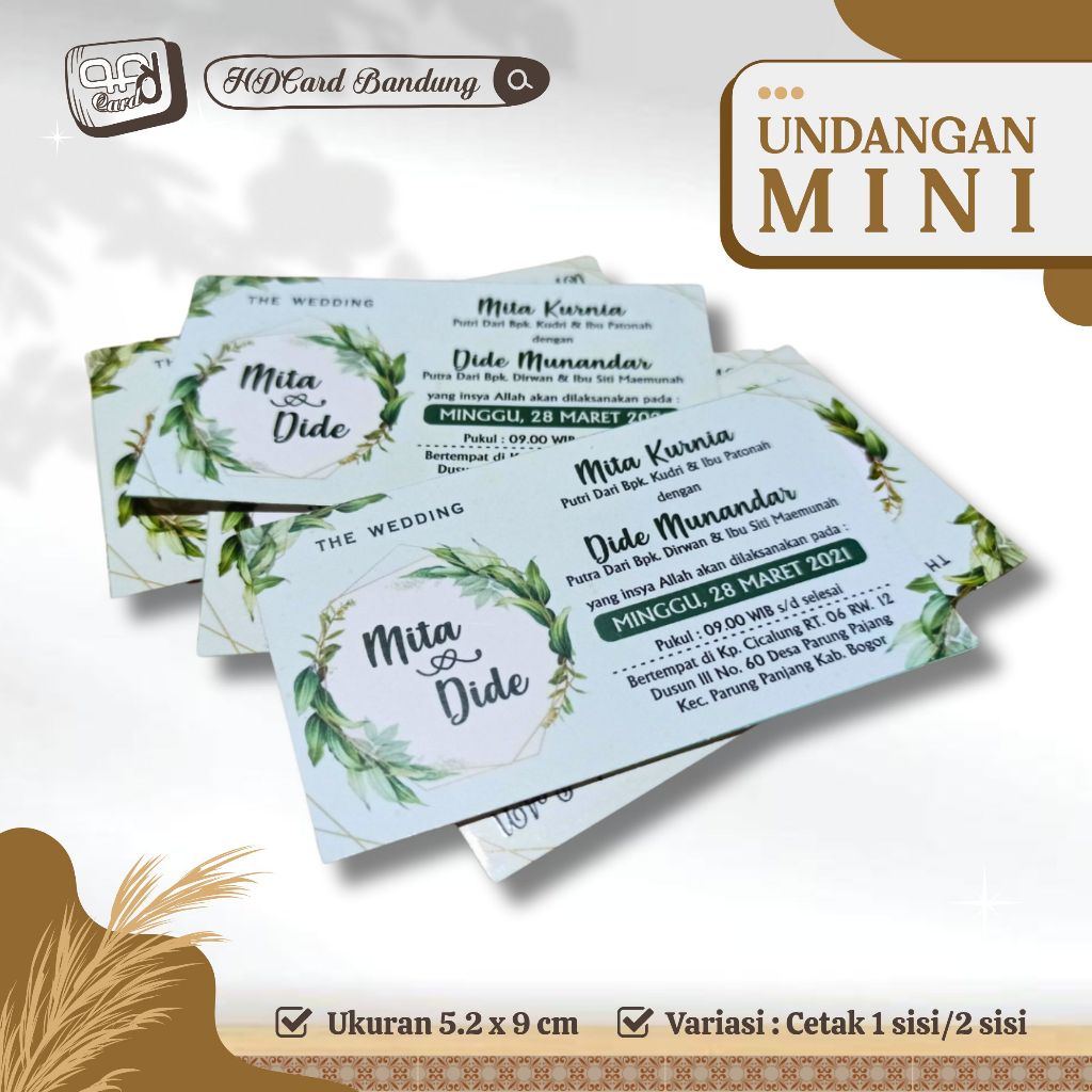 Jual Undangan Mini 1 Hari Jadi !! Supercepat Undangan Kopi Undangan Mie ...