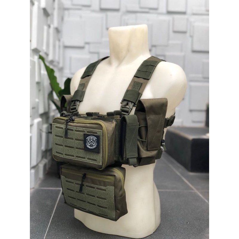 Jual Chest rig kraken hijau army tas dada latihan | Shopee Indonesia