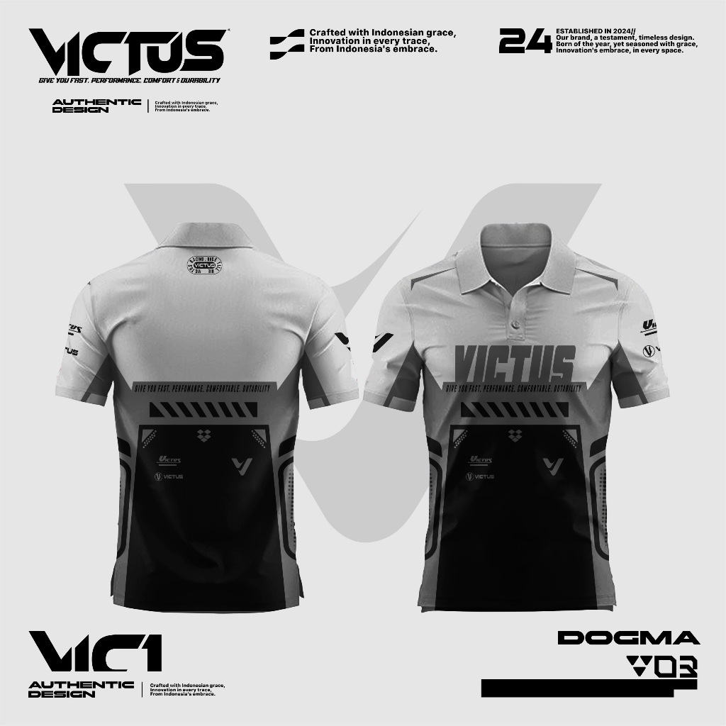 Jual JERSEY POLO T-SHIRT/JERSEY PIT CREW VICTUS DOGMA | Shopee Indonesia