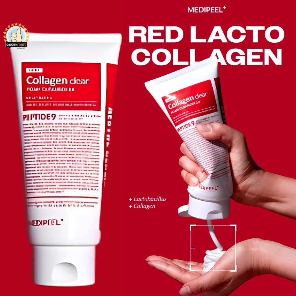 Jual Medipeel Red Lacto Collagen Clear Foam Cleanser 2.0 Peptide 9 ...