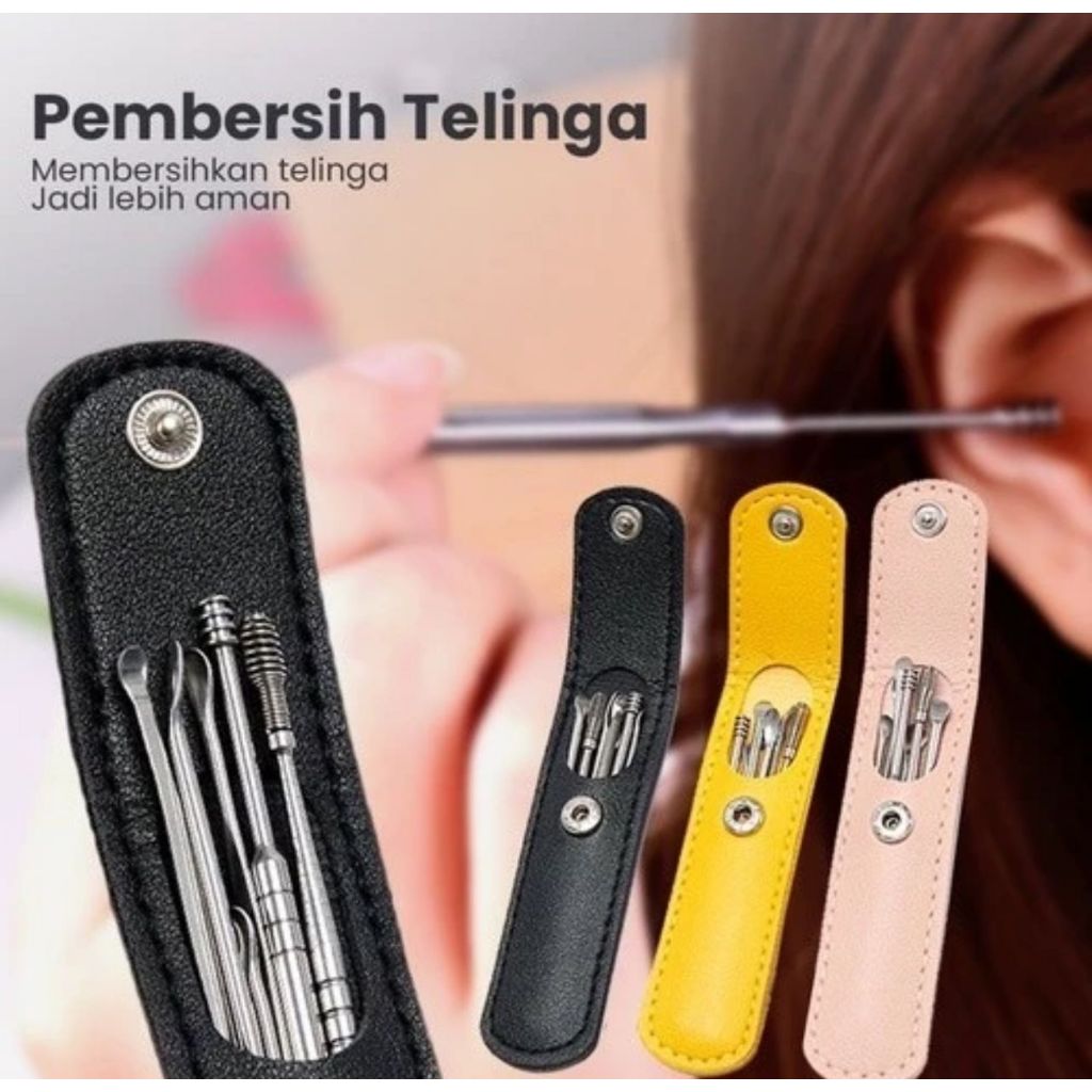 Jual PEMBERSIH TELINGA KOREK KUPING EAR WAX PICKER 1 SET ISI 6 PCS ...