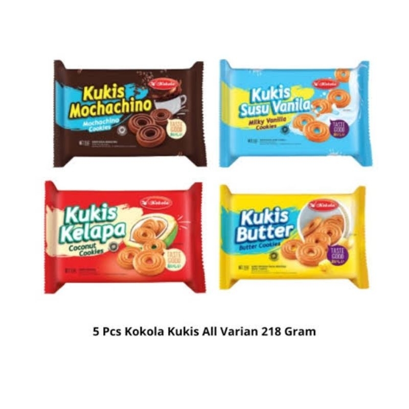 Jual KOKOLA KUKIS SUSU VANILA | KELAPA | MOCHACINO | BUTTER NETTO 218 ...