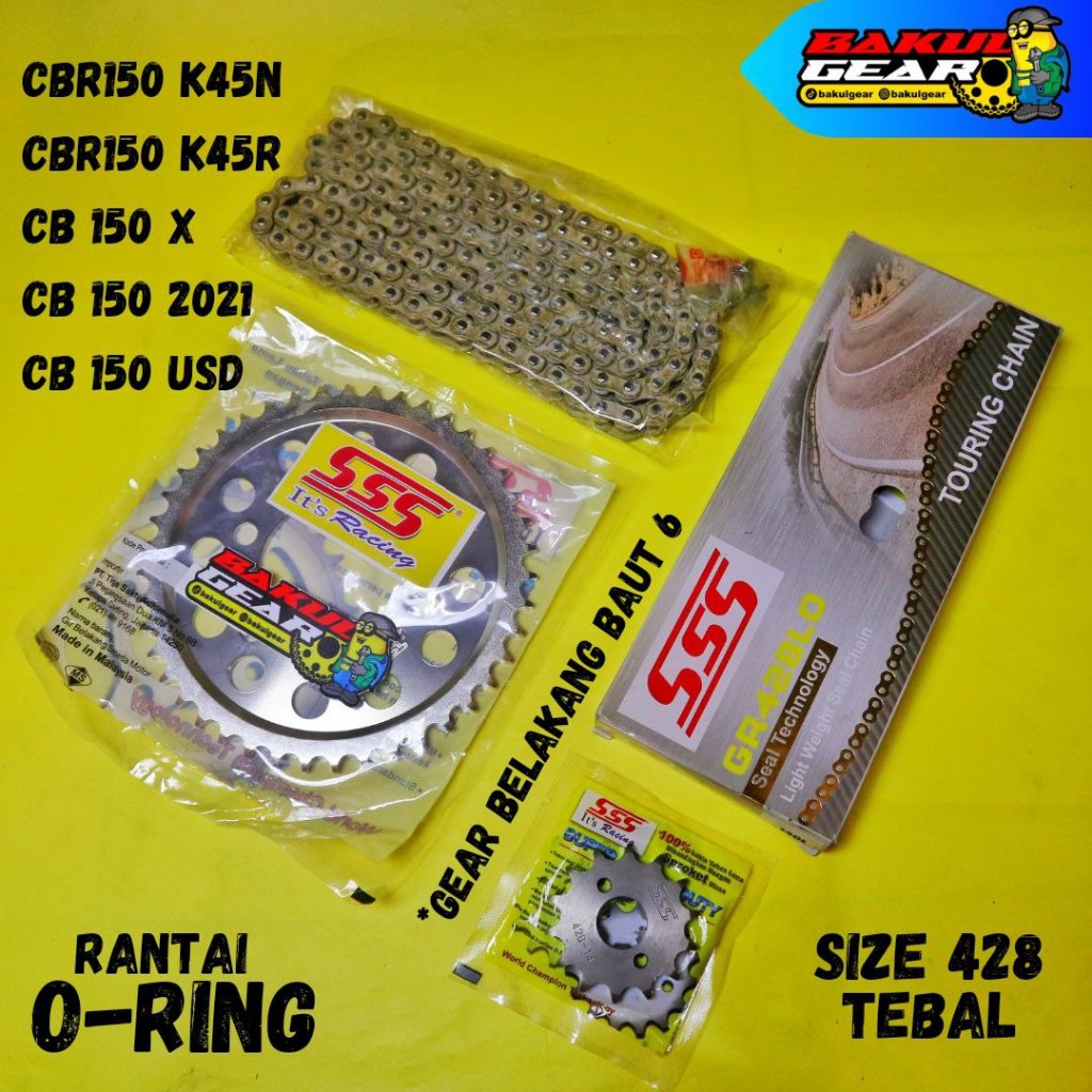 Jual Gear set SSS rantai Oring CBR150R CBR 150R CBR CB 150X CB 150R