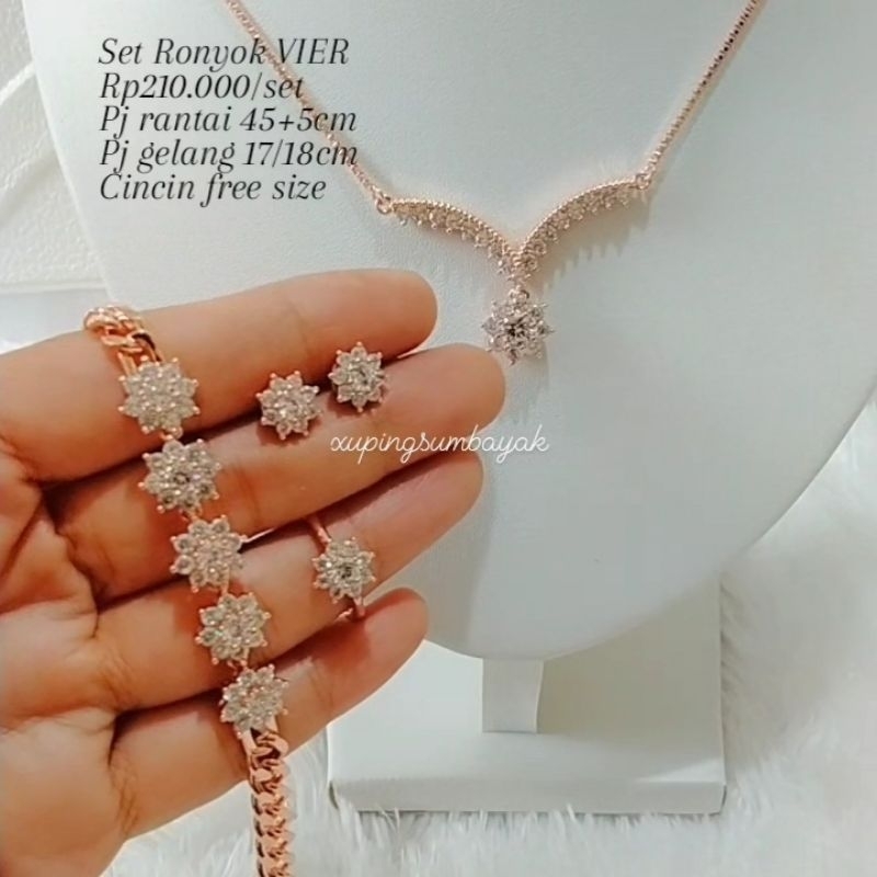 Jual XupingSumbayak. Rodhium-Set model ronyok lookberlian | Shopee ...