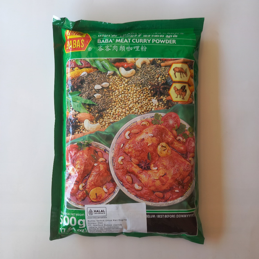 Jual Baba's Serbuk Kari Daging Meat Curry Powder 500g | Shopee Indonesia