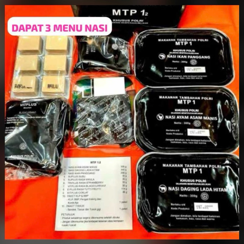 Jual NEW RANSUM MTP / MTP POLRI RANSUM ISI 3 MENU NASI SATU PAKET ...
