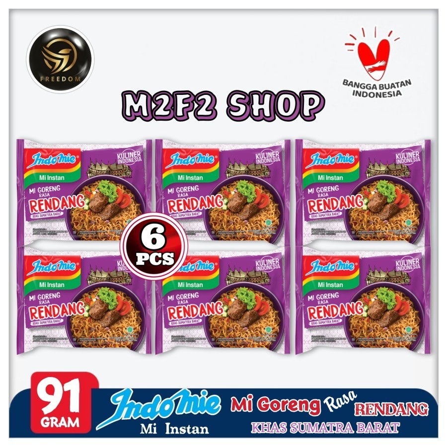 Jual Indomie Mie Instant Goreng Rasa Rendang Khas Sumatera Barat | Bag ...