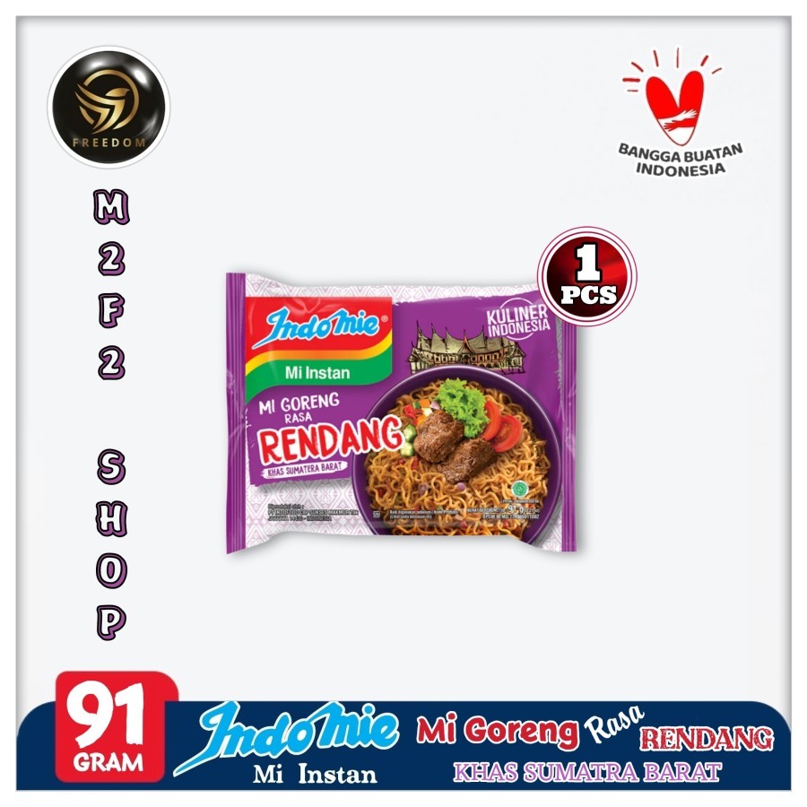 Jual Indomie Mie Instant Goreng Rasa Rendang Khas Sumatera Barat | Bag ...