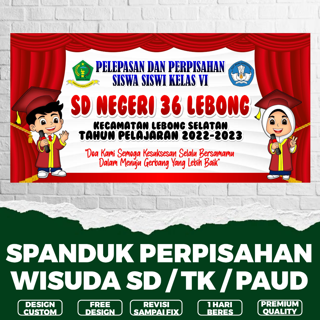 Jual Spanduk Perpisahan Dan Pelepasan Wisuda Banner Perpisahan Wisuda