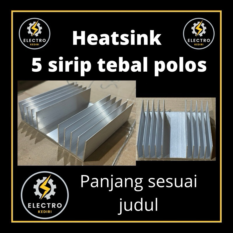 Jual heatsink 5 sirip 20cm tebal polos | hs hetsing pendingin aluminium ...