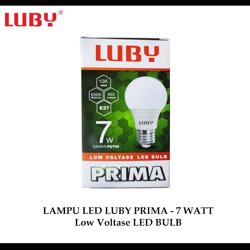 Jual Lampu Bohlam LED Luby Prima 3/5/7/9/12/15/18/24 W Cahaya Putih SNI ...