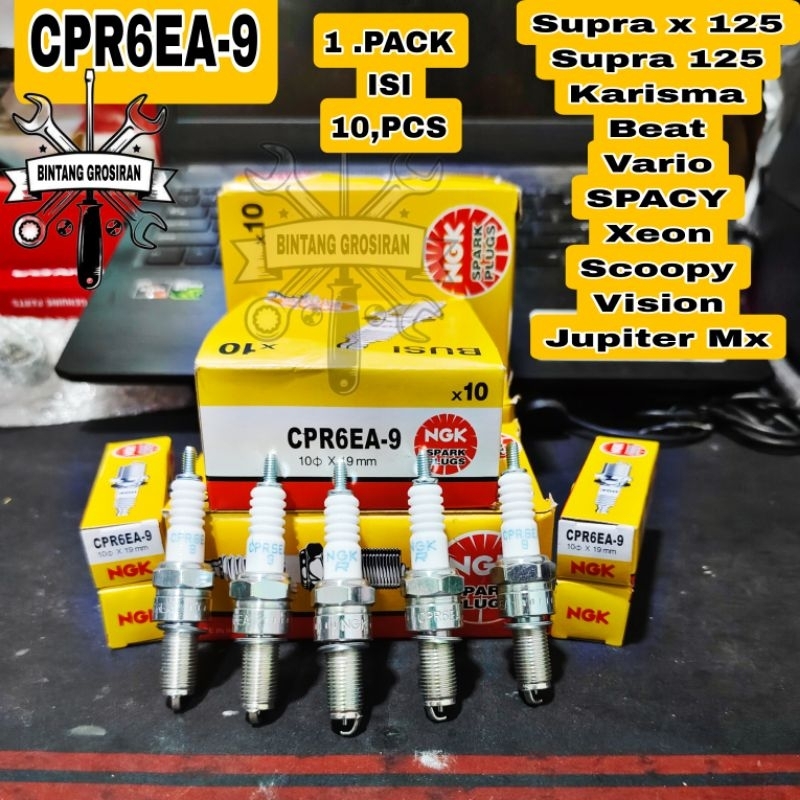 Jual BUSI NGK CPR6EA ASLI ORIGINAL PACK isi 10 pcs (10) KUALITAS ASLI ...
