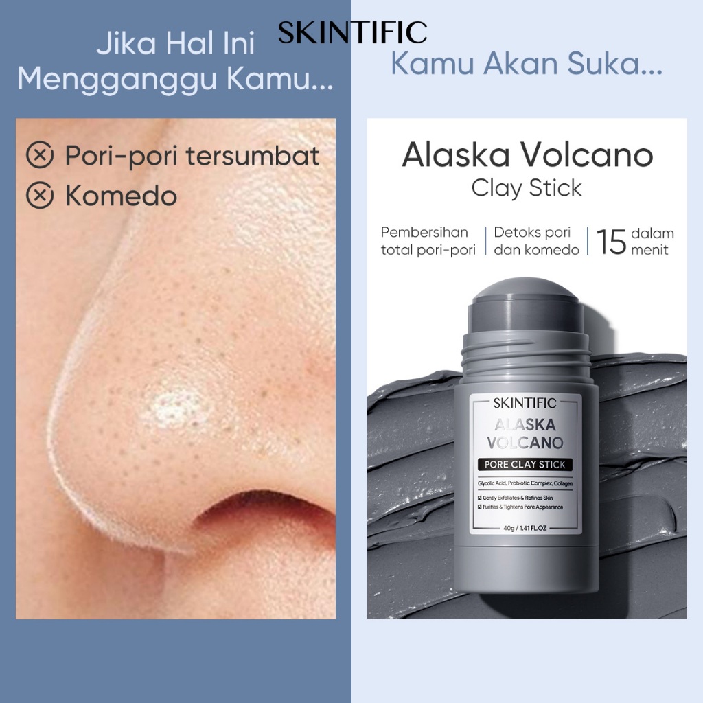 Jual [ready Stock]skintific Mugwort Acne Clay Stick 40g Clay Mask