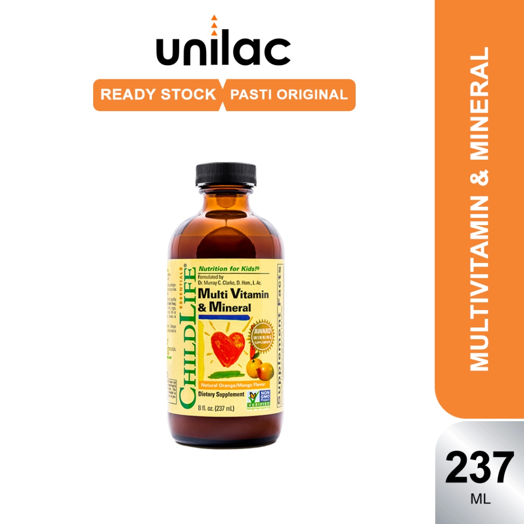 Jual (BPOM) ChildLife Multivitamin dan Mineral 237ml Rasa Jeruk Mangga